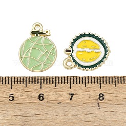 合金エナメルチャーム  ゴールドカラー  フルーツ  ミックスカラー  13.5~29x7~18x1~4mm  穴：1~1.6mm  30個/セット&nbsp;FIND-G100-03G