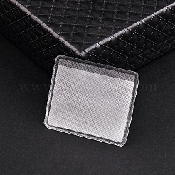 ネックレスカード用PVC粘着バッグ  透明ラベルバッグ  長方形  透明  3.5x4cm  10pcs /シート&nbsp;PW-WG31225-01