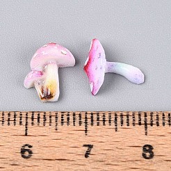 キノコをテーマにした不透明樹脂カボション  ミックスカラー  9.2~11x7~10x4~6mm&nbsp;CRES-T025-22