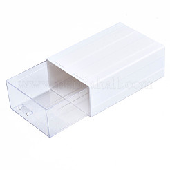 ポリスチレンプラスチックビーズ貯蔵容器  長方形の引き出し  ホワイト  21x13.5x7.5cm&nbsp;CON-N011-043-1
