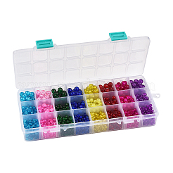 1920~2480Pcs 3 Style Spray Painted Crackle Glass Beads&nbsp;CCG-CJ0001-05
