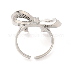 Brass Micro Pave Cubic Zirconia Cuff Rings&nbsp;RJEW-P102-02P