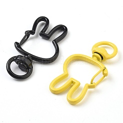 Spray Painted Eco-Friendly Alloy Swivel Snap Hook Clasps&nbsp;PALLOY-T090-05-NR