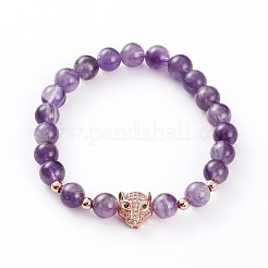 Round Natural & Synthetic Gemstone Stretch Beaded Bracelets&nbsp;BJEW-JB05826