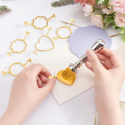 6Pcs 3 Styles Alloy Wax Seal Molds&nbsp;AJEW-GA0005-54