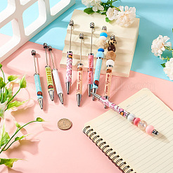 6Pcs 6 Styles Printed Plastic Ball-Point Pen&nbsp;AJEW-TA0001-82