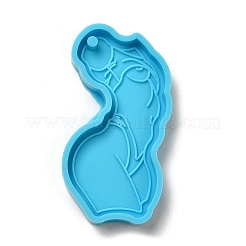 Mother's Day Girl Silicone Pendant Molds&nbsp;LS-AJEW-M221-02B
