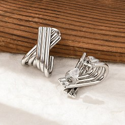 304 Stainless Steel Stud Earrings&nbsp;EJEW-M073-02P