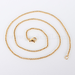 Ion Plating(IP) 304 Stainless Steel Cable Necklaces&nbsp;MAK-N016-13G