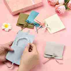 Square Fiber Cloth Jewelry Pouches&nbsp;ABAG-YWC0001-01A