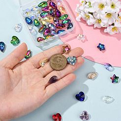 40Pcs 9 Colors Electroplate Glass Charms&nbsp;GLAA-FS0002-67