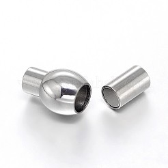 変色しにくい304ステンレススチール製のマグネット留め具と接着端  コラム  ステンレス鋼色  17x8mm  穴：3mm&nbsp;X-STAS-D059-33A