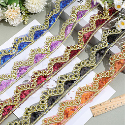 Sparkle Polyester Lace Ribbon&nbsp;SRIB-WH20020-049A