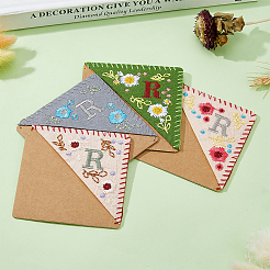 4Pcs 4 Style Felt Embroidery Bookmarks&nbsp;FIND-HY0003-46R