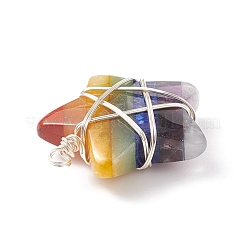 Chakra Natural Mixed Stone Pendants&nbsp;PALLOY-JF01878-01