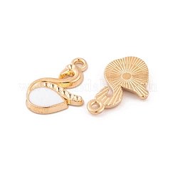 Light Gold Plated Alloy Enamel Pendant Rhinestone Settings&nbsp;FIND-Q100-03KCG