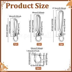 U-Shaped Brass Key Hook Shanckle Clasps&nbsp;KK-PH0012-37
