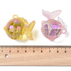 Electroplate Transparent UV Plating Acrylic Pendants&nbsp;OACR-I014-12