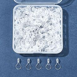 200個透明アクリルパーツ  フラットラウンド  透明  16x8x1mm  穴：2mm&nbsp;TACR-FS0001-52