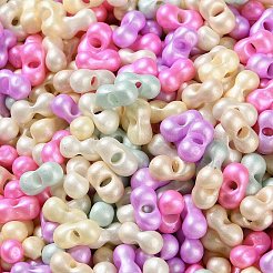 ガラスシードビーズ  不透明色の光沢  ピーナッツ  カラフル  5~6x2.5~3x3~3.5mm  穴：1~1.2mm  約5000個/ポンド&nbsp;SEED-L011-04A-16