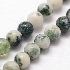 Natural Tree Agate Beads Strands&nbsp;X-G-N0192-01-3mm