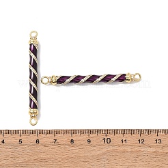 Brass Micro Pave Clear Cubic Zirconia Connector Charms&nbsp;KK-C143-50G-02