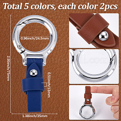 10Pcs 5 Colors PU Leater Pendant Decorations&nbsp;KEYC-SC0001-39P