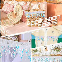 2 Yards Flower Pattern Embroidery Polyester Trimming&nbsp;DIY-BC00055-50