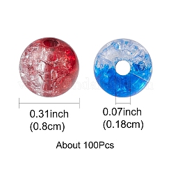Transparent Crackle Acrylic Beads&nbsp;CACR-YW0001-09A