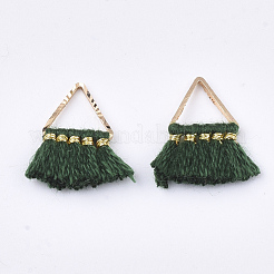 Polycotton(Polyester Cotton) Tassel Charms Decorations&nbsp;FIND-S302-10H