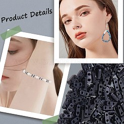 500Pcs 2-Hole Opaque Glass Seed Beads&nbsp;SEED-SC0001-18