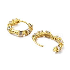 Rack Plating Brass Micro Pave Cubic Zirconia Hoop Earrings for Women&nbsp;EJEW-A038-06G-01