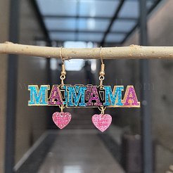 Mother's Day Acrylic Dangle Earrings&nbsp;WG6B1CB-02