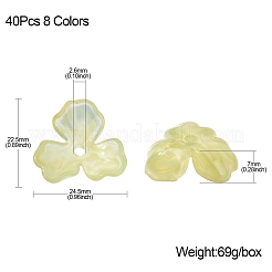 40Pcs 8 Colors Acrylic Beads Caps&nbsp;OACR-CJ0001-62