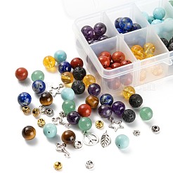 192Pcs 8 Styles 10mm Gemstone Beads Chakra Yoga Healing Stone Kits&nbsp;G-LS0001-02C