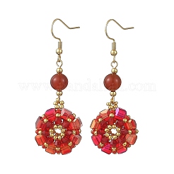 Glass Seed Beads Dangle Earrings&nbsp;EJEW-MZ00763-02