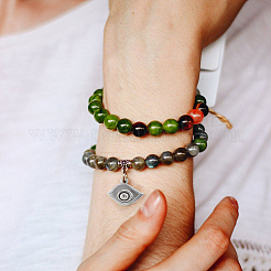 Tibetan Style Alloy Pendants & Cabochons & Pendants Rhinestone Setting&nbsp;PALLOY-PH0005-94AS