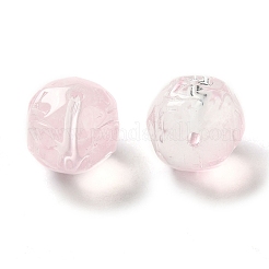 透明ガラスビーズ  キューブ  パールピンク  12x12x12mm  穴：1.4mm&nbsp;GLAA-A012-02E