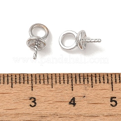 真鍮製のビーズキャップベイル  カドミウムフリー＆ニッケルフリー＆鉛フリー  プラチナ  10.5x5mm  穴：3mm&nbsp;KK-G499-09A-P