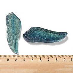 混合天然石ペンダント  彫刻された翼のチャーム  56~59x19~22x7~10.5mm  穴：1.3mm&nbsp;G-M417-05