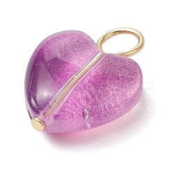 50Pcs 5 Colors Glass Pendants&nbsp;PALLOY-JF02907