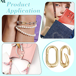 6Pcs Brass Spring Gate Rings&nbsp;KK-BC0014-89
