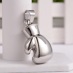 304ステンレスペンダント  ボクシング​​グローブ  アンティークシルバー  40~42x23~24x17mm  穴：6.5x11.5mm&nbsp;STAS-H061-06AS