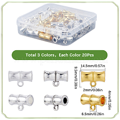 60Pcs 3 Colors Zinc Aolly Tube Bails&nbsp;FIND-SP0002-41