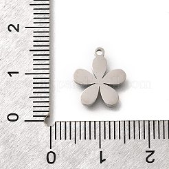真鍮製エナメルチャーム  花のチャーム  プラチナ  ブラック  12.5x11x1mm  穴：1mm&nbsp;STAS-Q347-14P-01-1