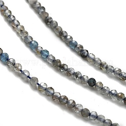 天然石アパタイトビーズ連売り  多面カットラウンド  2mm  穴：0.5mm  約175~233個/連  15.16''~15.35''（38.5~39センチメートル）&nbsp;G-RM2025-A18-2mm-B