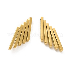 イオンプレーティング（IP）304ステンレススチール製菱形スタッドピアス（女性用）  ゴールドカラー  23x9.5x3mm  ピン：0.8mm&nbsp;X-EJEW-A089-05G