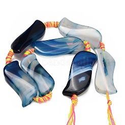 Dyed & Heated Natural Banded Agate Beads Strands&nbsp;GG-CBAB9C6-B01-01