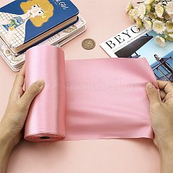 フラットポリエステルリボン  結婚式のお祝いの装飾のために  濃いピンク  5-7/8インチ（150mm）  約21.87ヤード（20m）/ロール&nbsp;SRIB-WH0011-012F