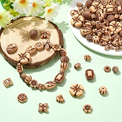 300 個 15 スタイル不透明なアクリル ビーズ  混合図形  ミックスカラー  8.5~19.9x7.3~17x3~9mm  穴：1.2~3.8mm  20個/スタイル&nbsp;SACR-YW0002-20